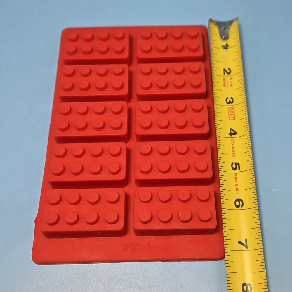 Vibrant Silicone Building Block Cake Toppers
